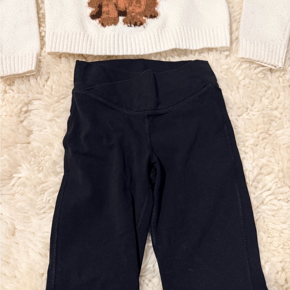 Old Navy Black Kids Flare Leggings and sweater - Picture 2 of 7